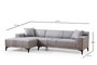 Atelier Del Sofa Petra L Corner - Gris Claro